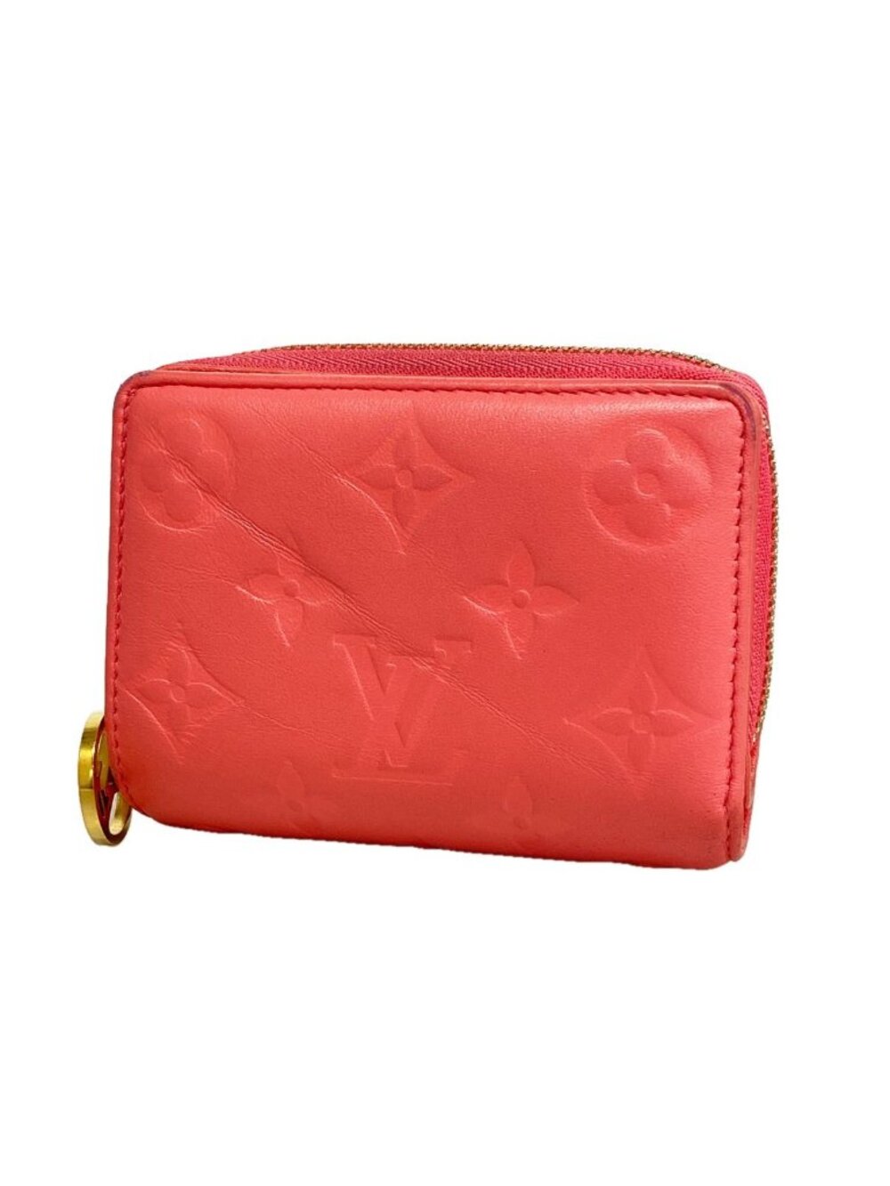 Louis Vuitton Wallet Monogram Embossed Portefeuille Lou Pink Sky
